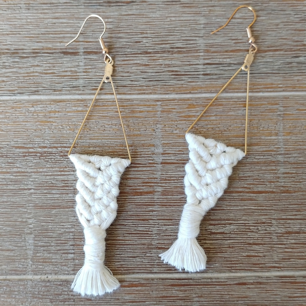 🧜‍♀️Macrame Mermaid Tail Earrings🧜‍♀️